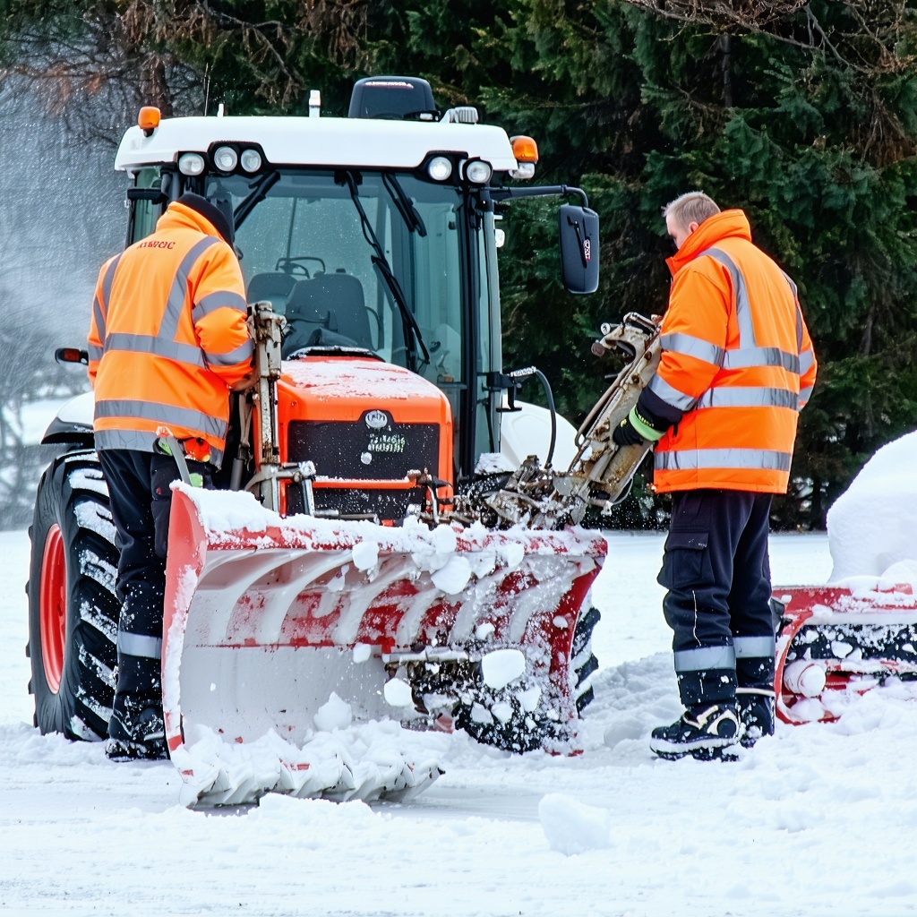Snow clearing training at home